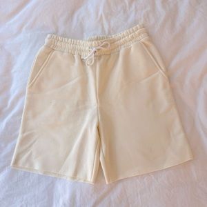 F21 Cream Sweat Short